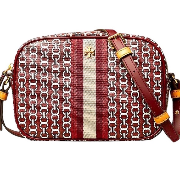 Tory Burch Handbags - Tory Burch Gemini Link Mini Crossbody Bag in Royal Burgundy